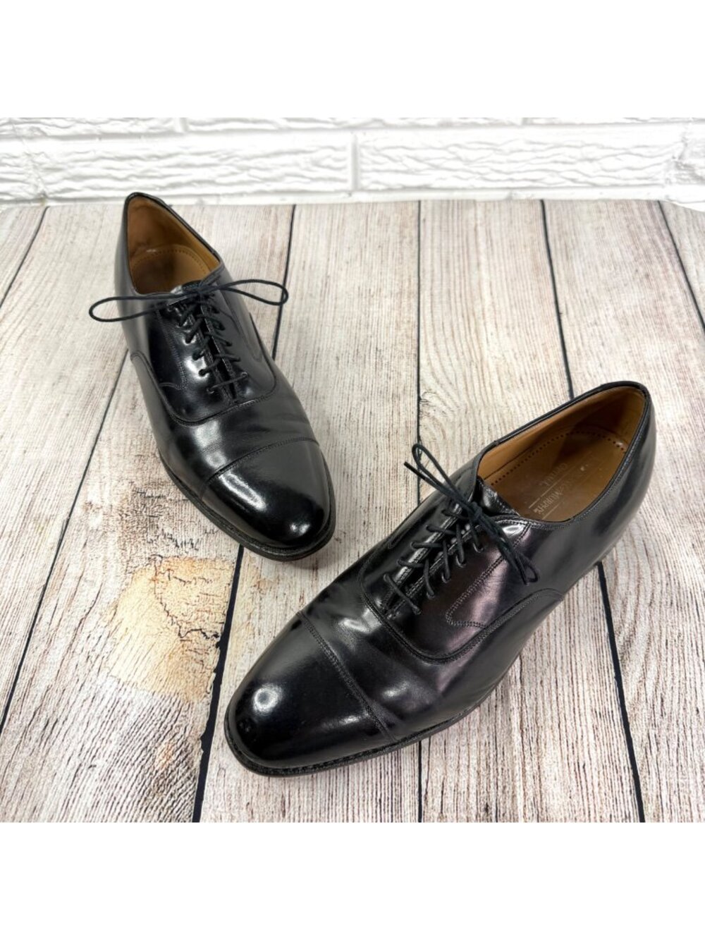 Johnson & Murphy Mens Melton Cap Toe Oxford Shoes Optima Comfort System Size 10
